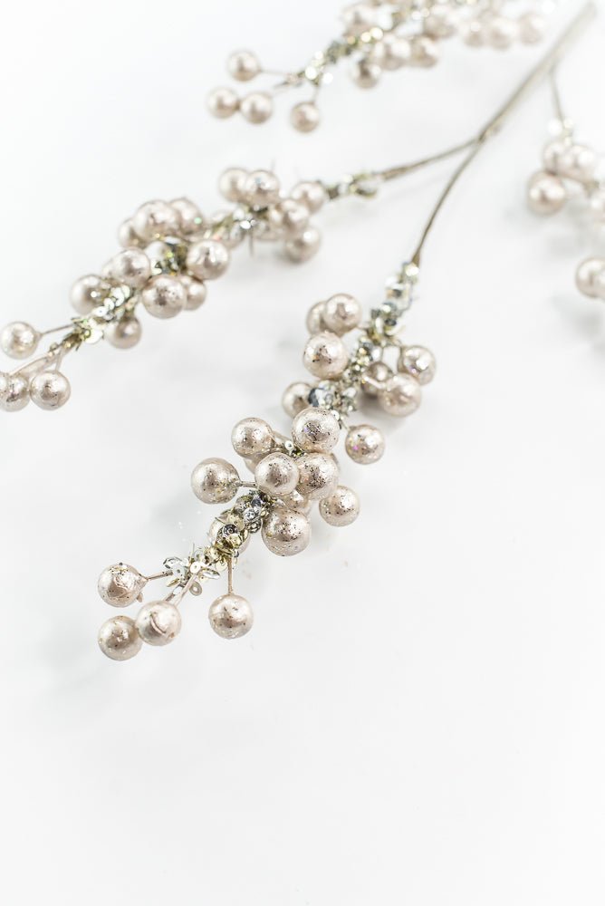 Farrisilk Platinum Pearls Spray - 30" - Greenery MarketCF001-51