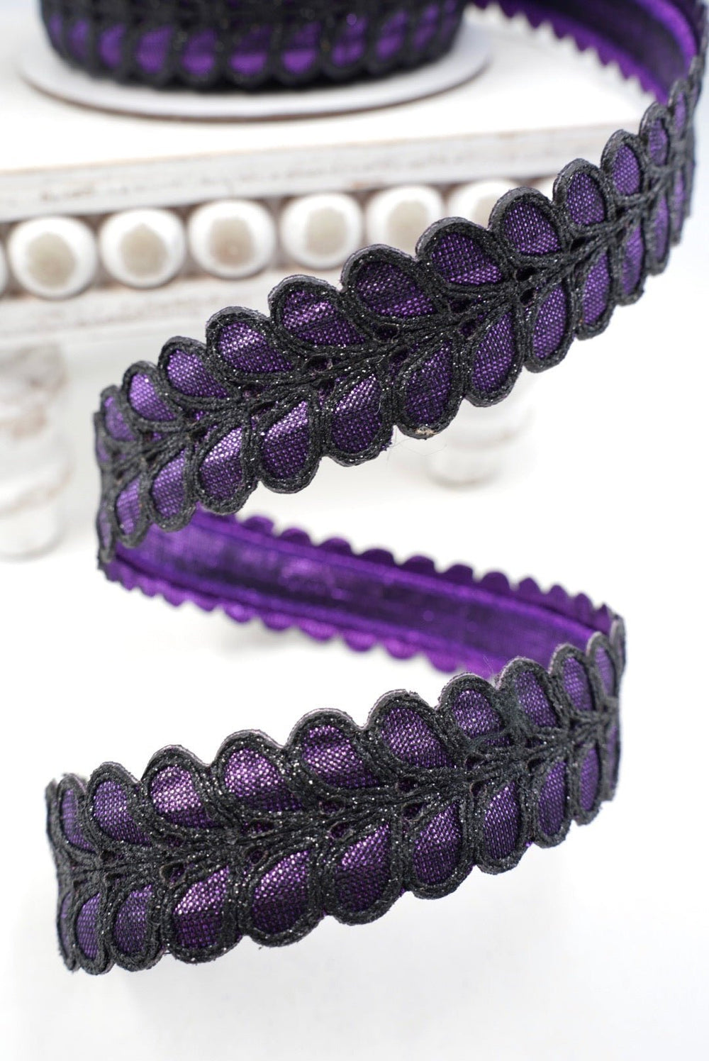 Farrisilk Purple Dorsum Wired Ribbon - 1" - Greenery MarketWired RibbonHR067-27