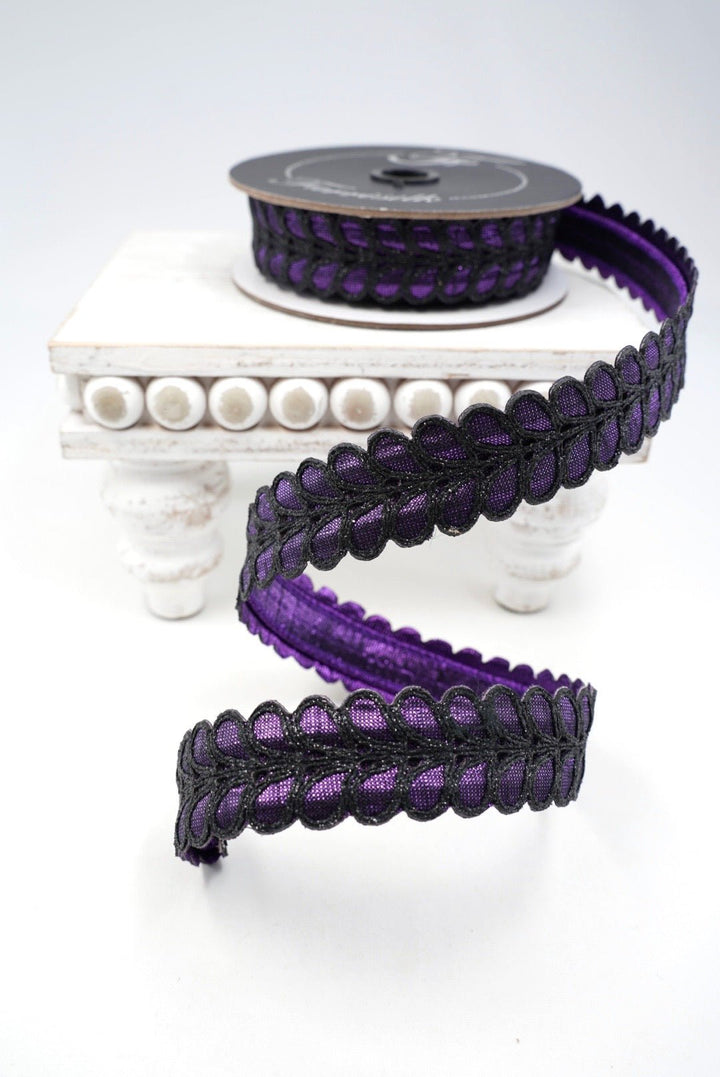 Farrisilk Purple Dorsum Wired Ribbon - 1" - Greenery MarketWired RibbonHR067-27