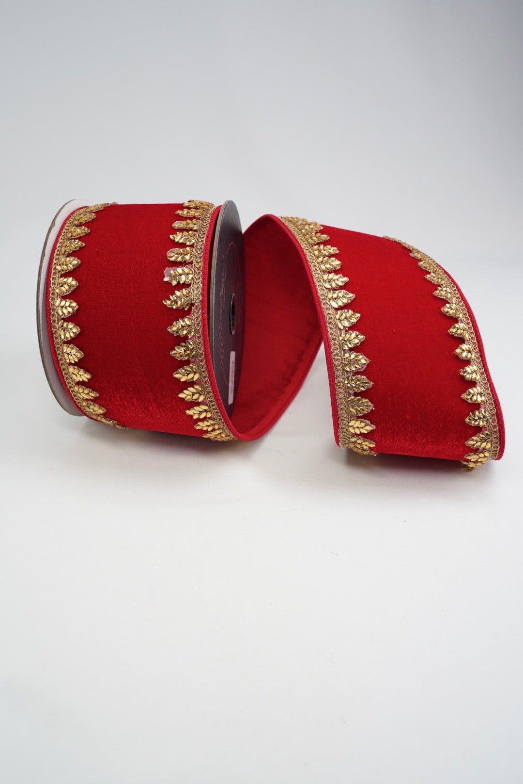 Farrisilk Red Pinyon Jewel Wired Ribbon - 4" - Greenery MarketWired RibbonRK968-02