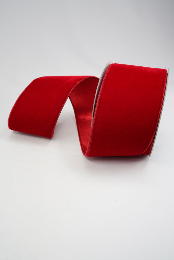 Farrisilk Red Velvet Luster Wired Ribbon - 4" - Greenery MarketWired RibbonRV003-02