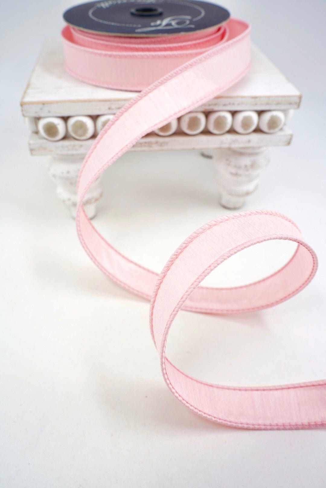 Farrisilk Rose Dupion Wired Ribbon - 1" - Greenery MarketWired RibbonRK608-22