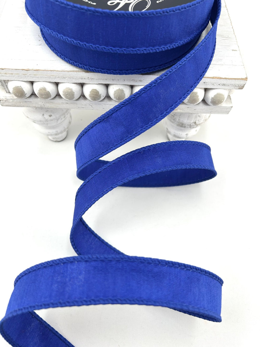 Farrisilk Royal Blue Dupion Wired Ribbon - 1" - Greenery MarketWired RibbonRK608-26