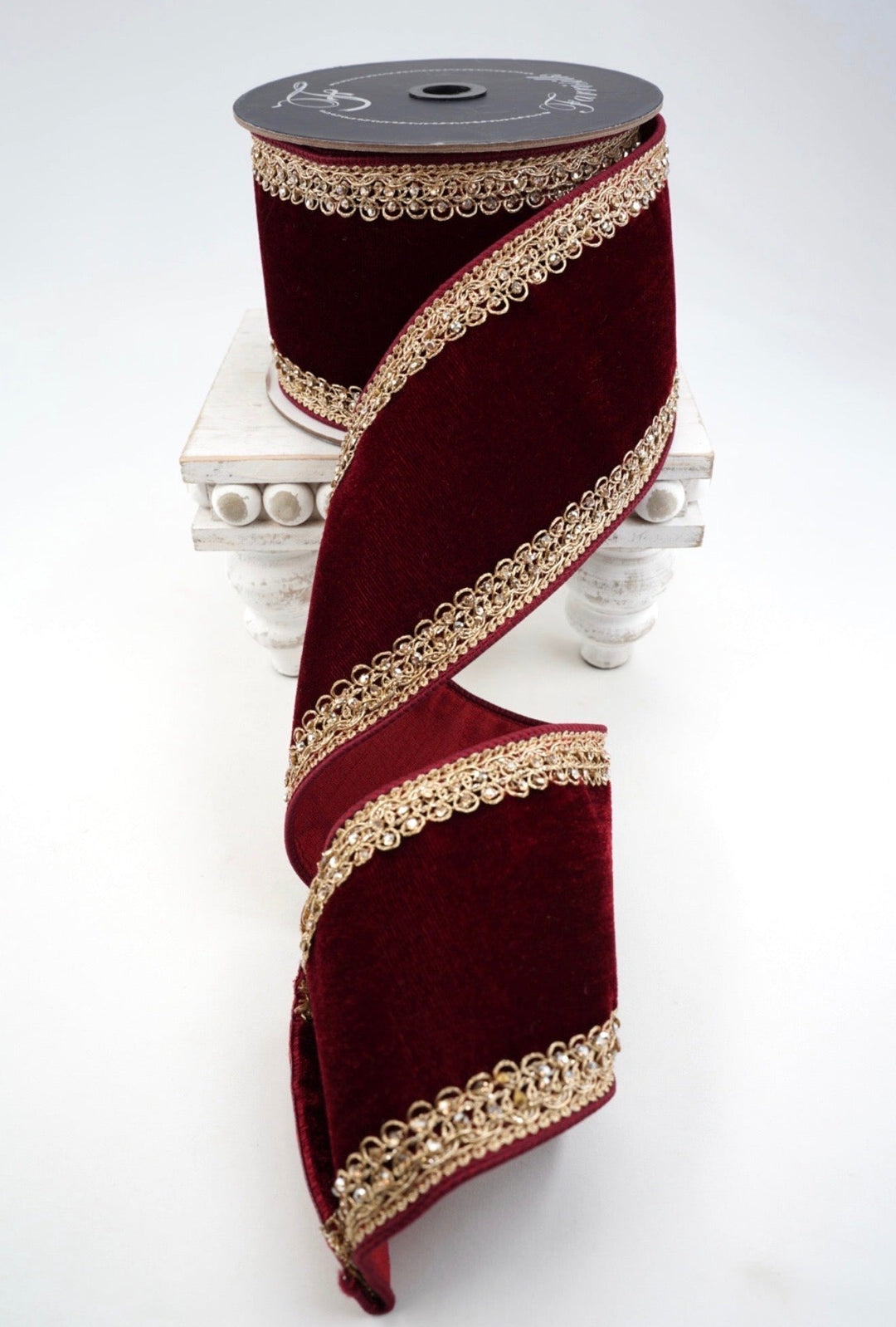 Farrisilk Ruby Plush Topaz Wired Ribbon - 4" - Greenery MarketWired RibbonRJ011-03