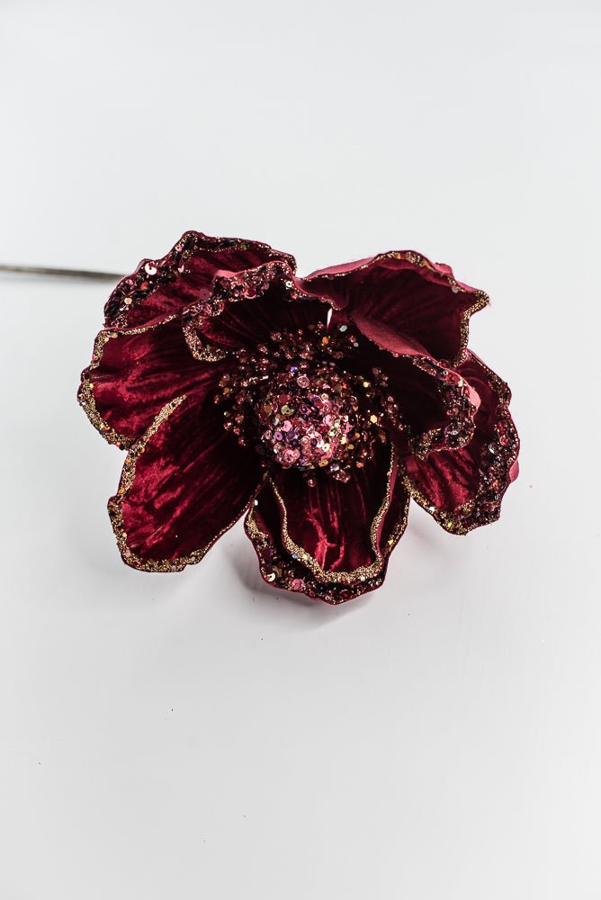 Farrisilk Ruby Victorian Magnolia Stem - 10" - Greenery MarketCF045-03