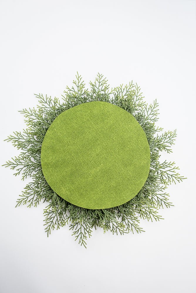 Faux Cedar Green Placemat - 18" - Greenery MarketYZC018-GR