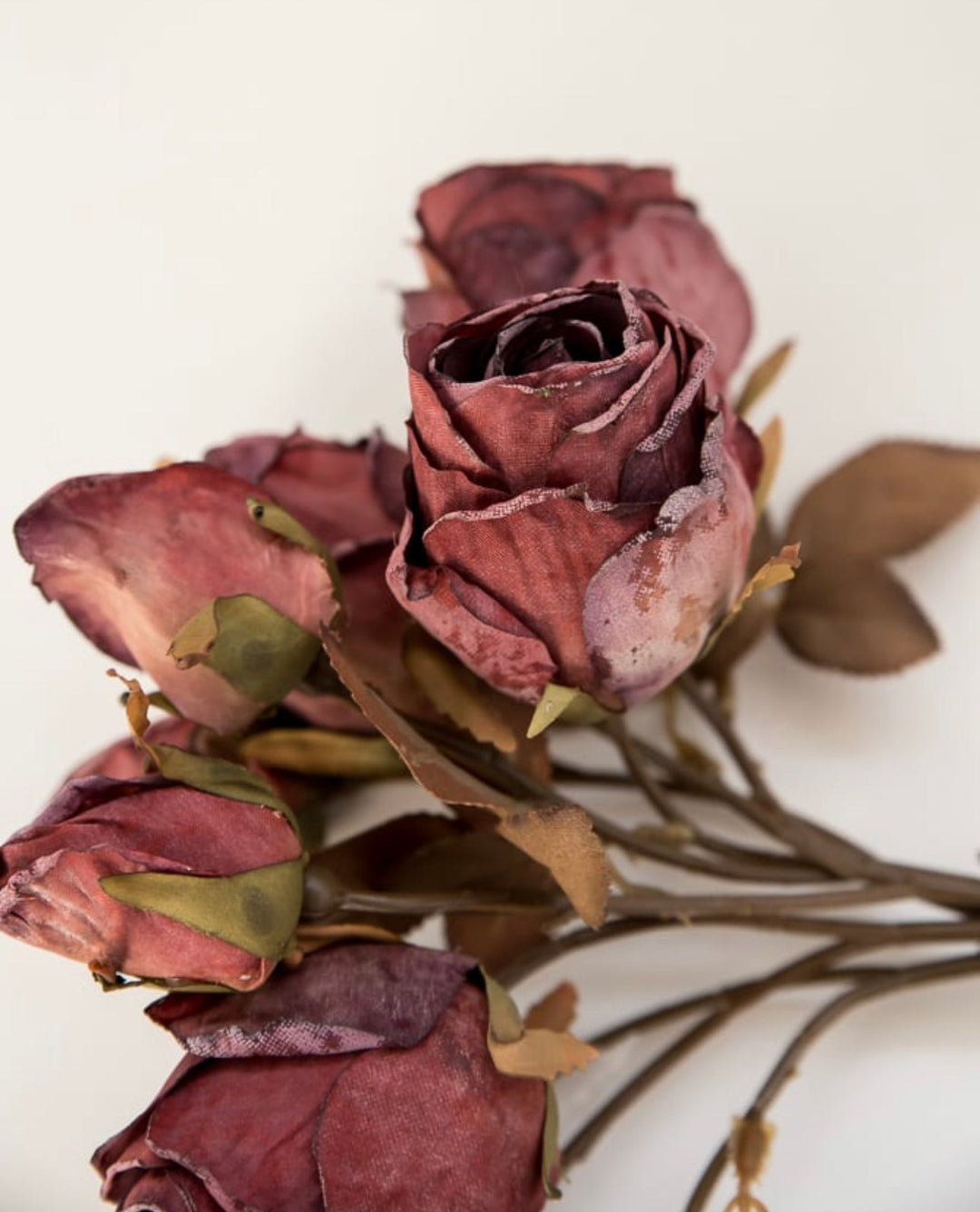 Faux dried rose bundle - burgundy - Greenery MarketArtificial Flora26443