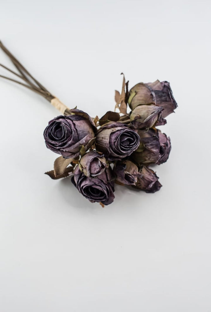 Faux dried rose bundle - purple - Greenery MarketArtificial Flora26445