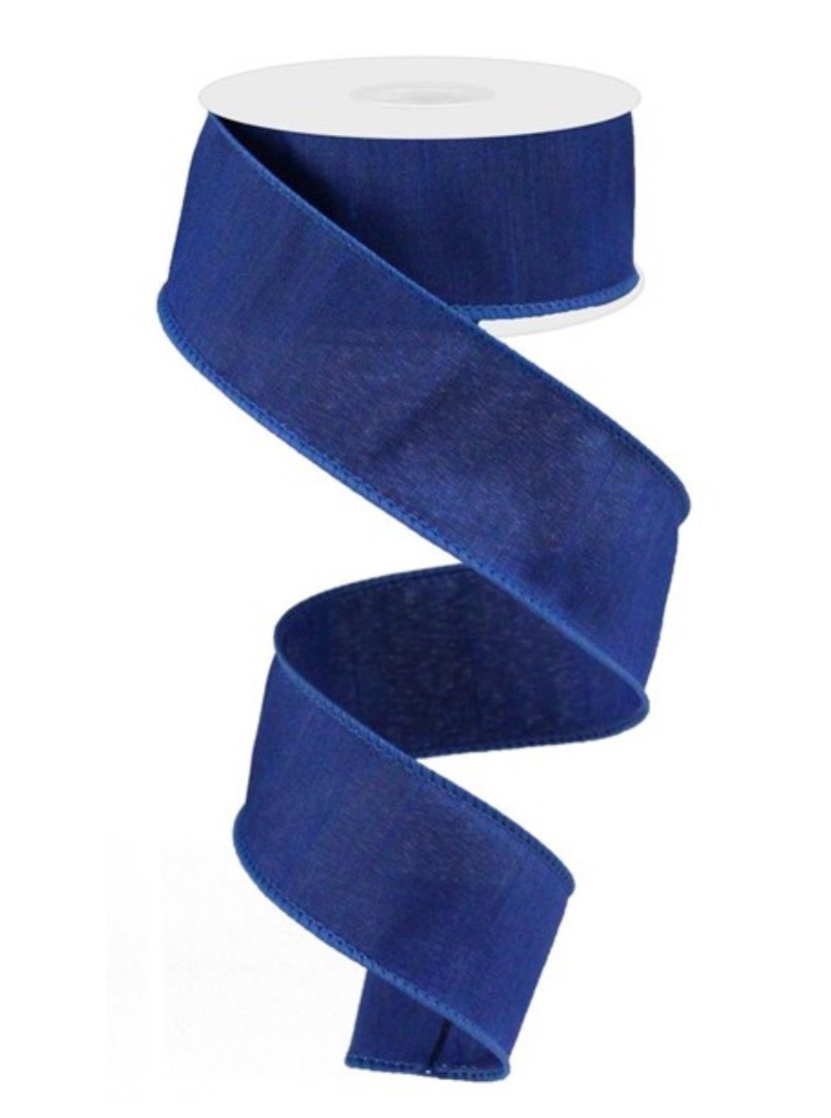 Faux dupioni blue ribbon 1.5” - Greenery MarketWired ribbonRD110425