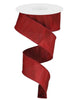 Faux dupioni cranberry ribbon 1.5” - Greenery MarketWired ribbonRD110496