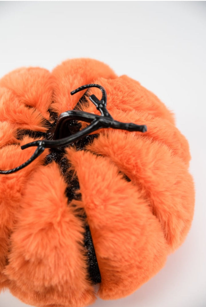 Faux fur glam pumpkin - orange - 10” - Greenery MarketSeasonal & Holiday Decorations57119OR