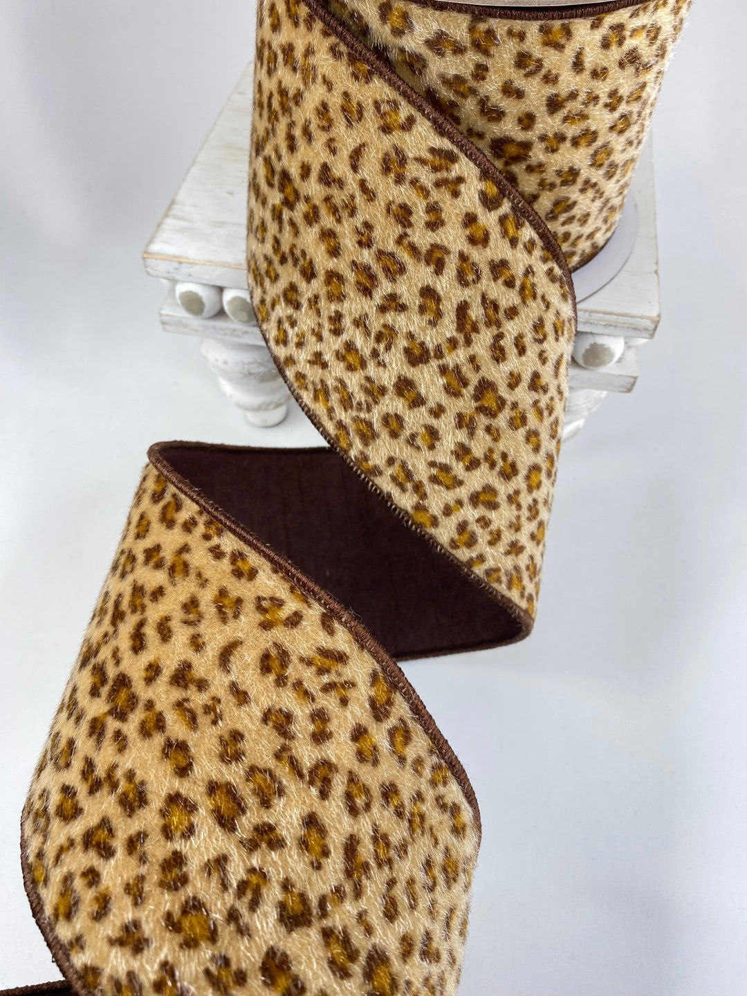 Faux hair cheetah wired ribbon 4” - Greenery MarketRibbons & Trim138122