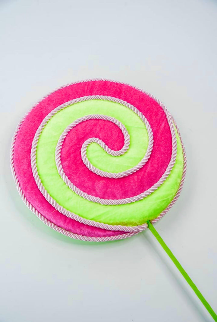 Faux lollipop stem - pink & lime green - Greenery MarketOrnaments