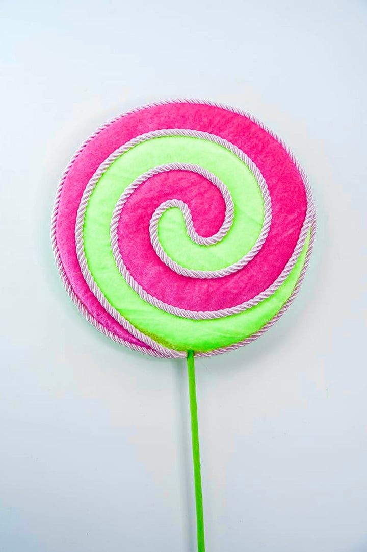 Faux lollipop stem - pink & lime green - Greenery MarketOrnaments