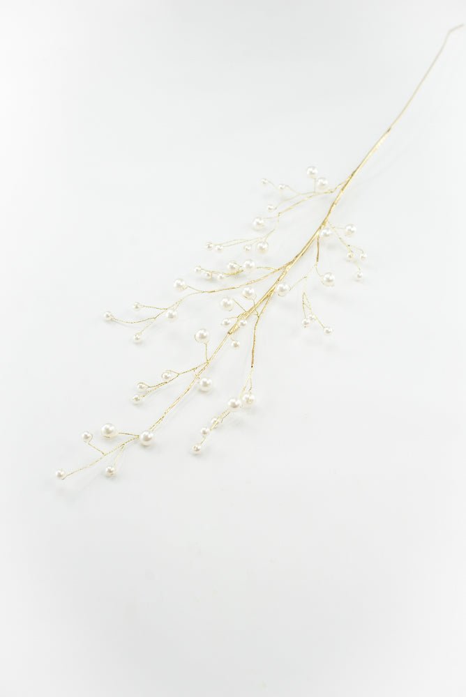 Faux Pearls Spray - Gold Accented - Greenery MarketXA344-WGO