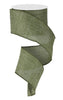 Fern green solid cross weave wired ribbon, 2.5" - Greenery MarketWired ribbonRG12122Y