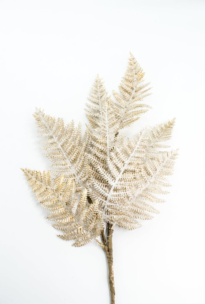 Fern Spray Frost With Gold - Greenery Market32141