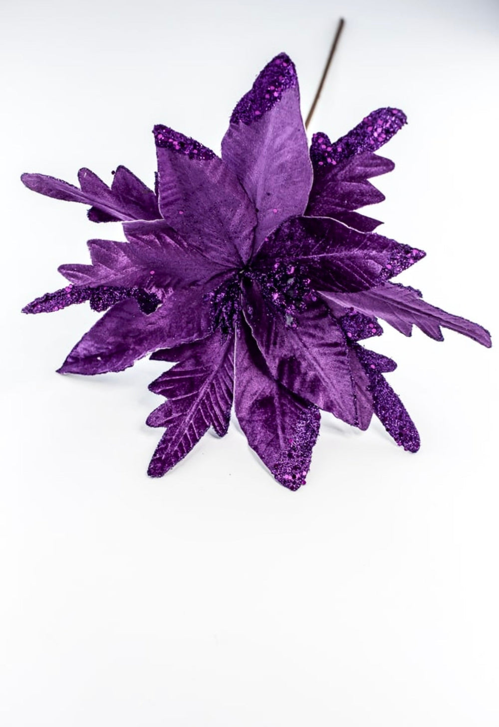 Flashy velvet poinsettia - purple - Greenery MarketWinter and Christmas86067PU