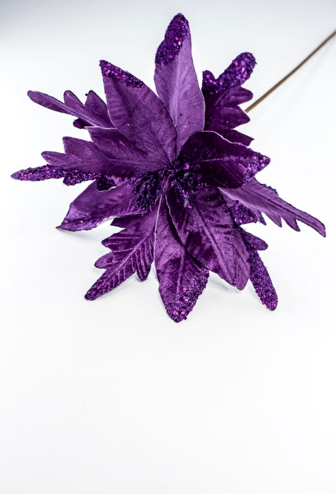 Flashy velvet poinsettia - purple - Greenery MarketWinter and Christmas86067PU