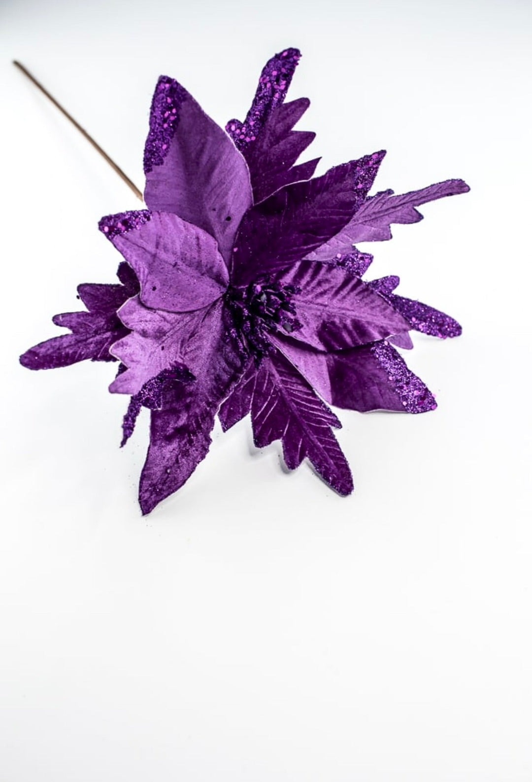 Flashy velvet poinsettia - purple - Greenery MarketWinter and Christmas86067PU