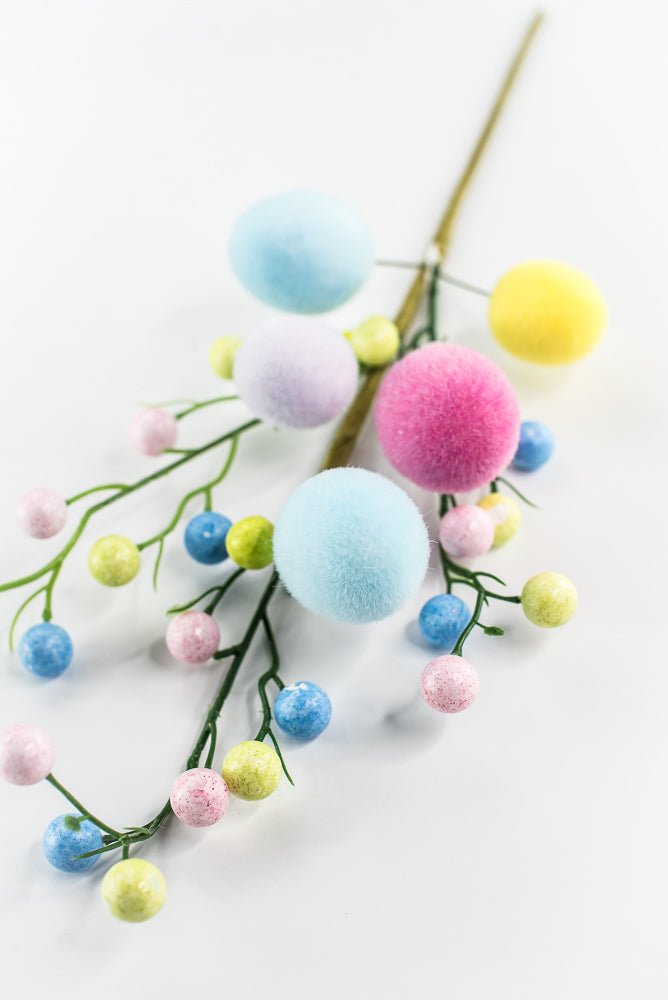 Flocked Easter Eggs Berry Pick - 18" - Greenery Market64001EAS