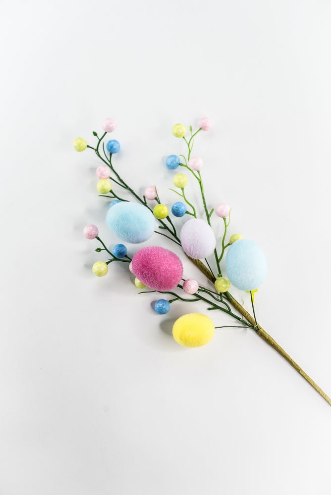 Flocked Easter Eggs Berry Pick - 18" - Greenery Market64001EAS