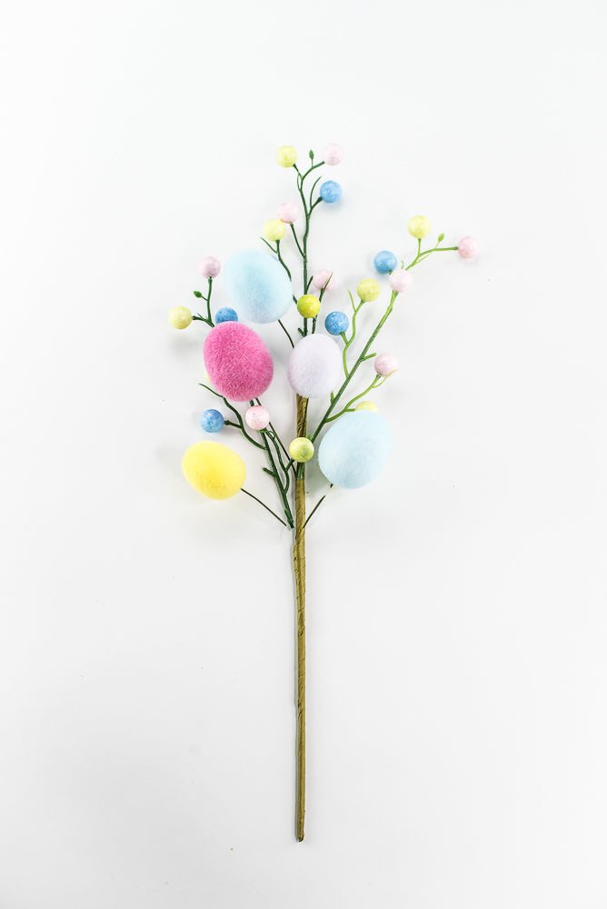 Flocked Easter Eggs Berry Pick - 18" - Greenery Market64001EAS
