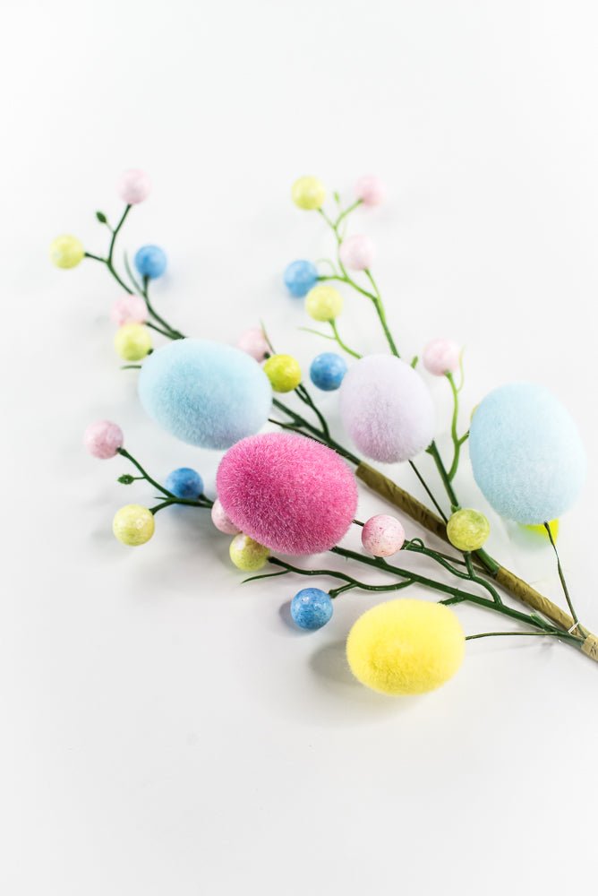 Flocked Easter Eggs Berry Pick - 18" - Greenery Market64001EAS