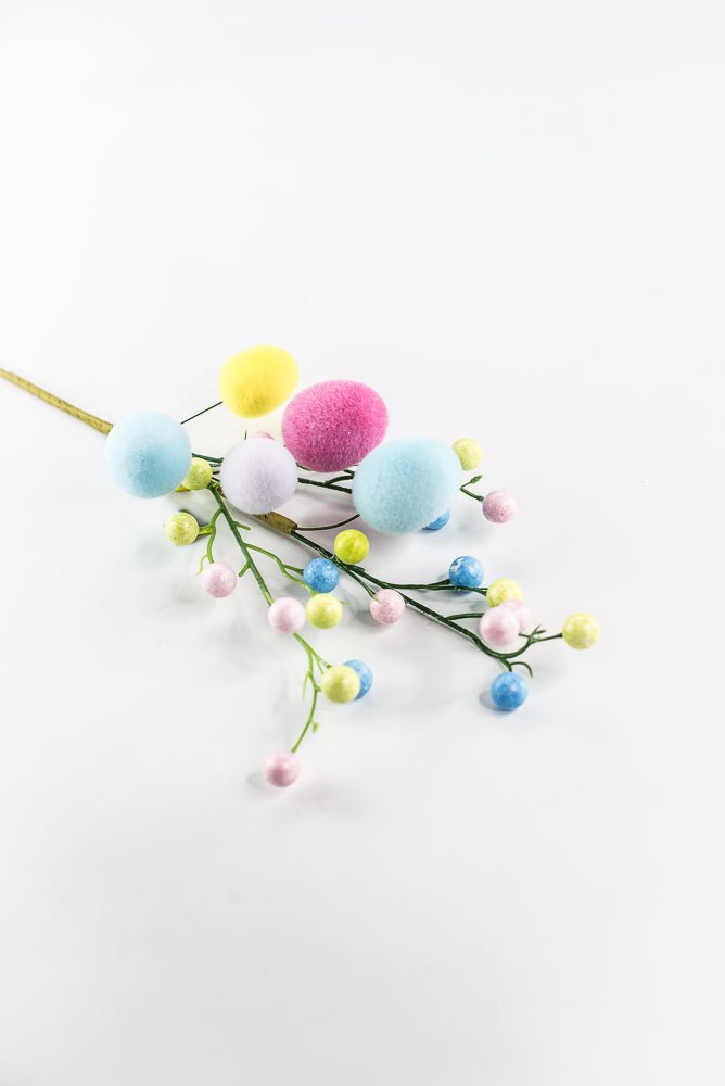 Flocked Easter Eggs Berry Pick - 18" - Greenery Market64001EAS