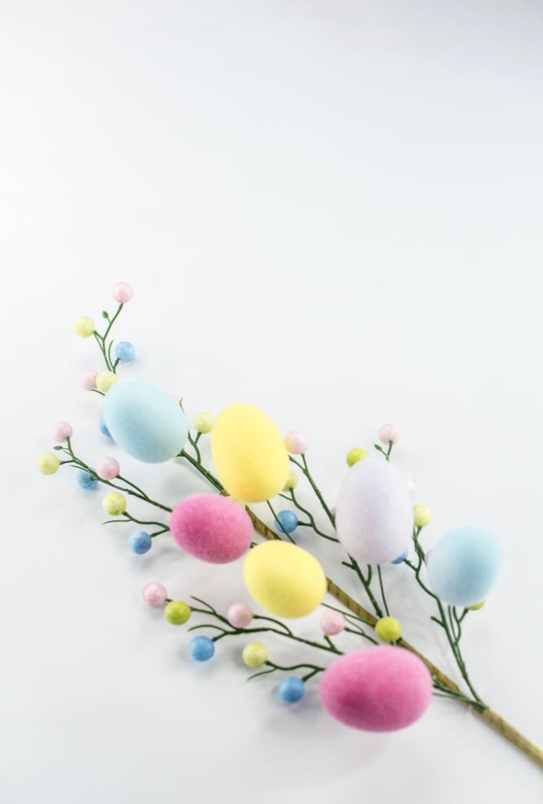 Flocked Easter Eggs Berry Spray - 26" - Greenery Market64000EAS