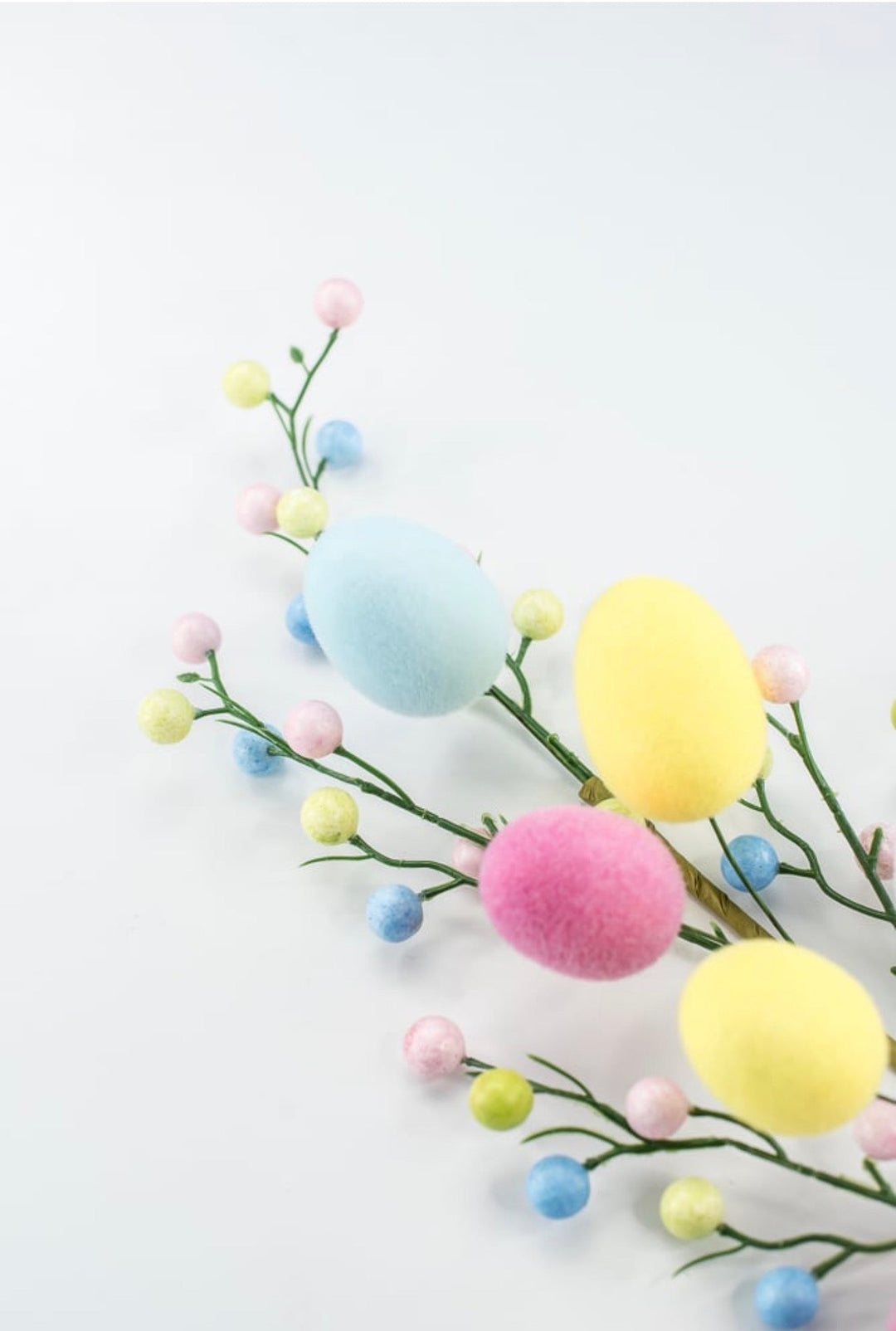 Flocked Easter Eggs Berry Spray - 26" - Greenery Market64000EAS