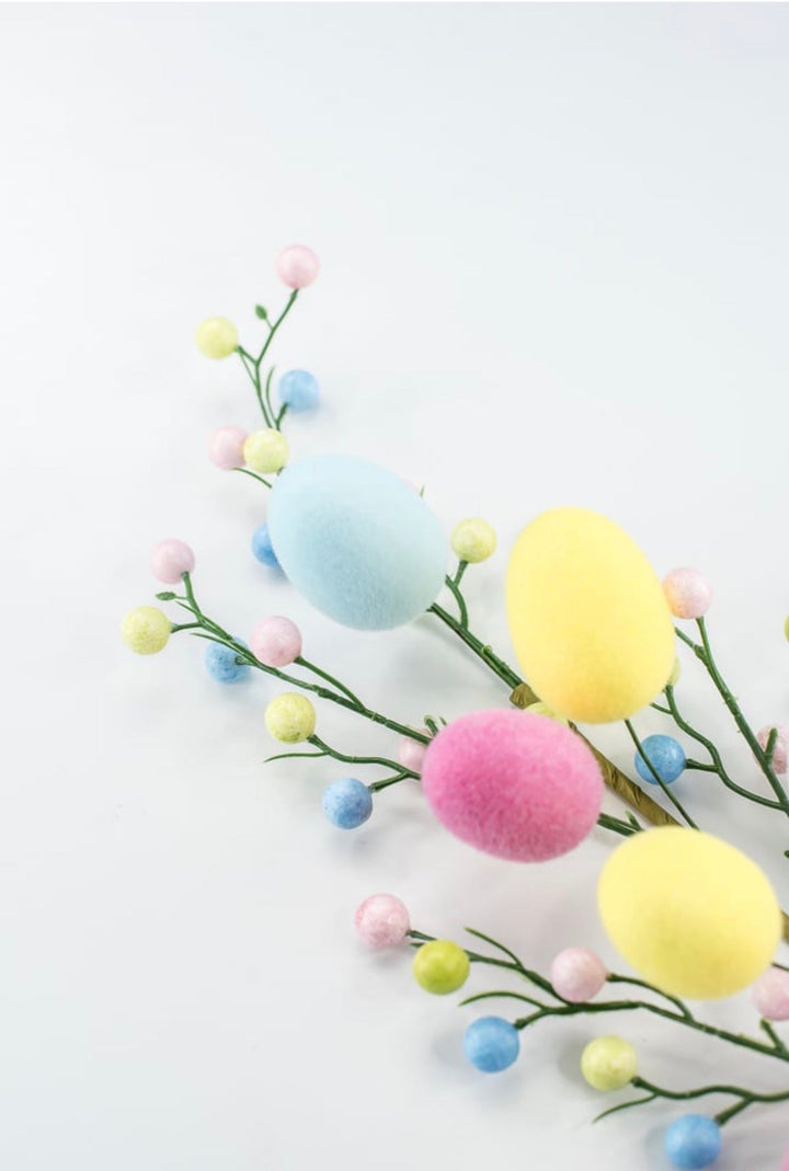Flocked Easter Eggs Berry Spray - 26" - Greenery Market64000EAS