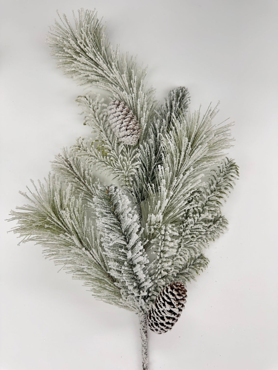 Flocked mixed pine spray - Greenery Market38225