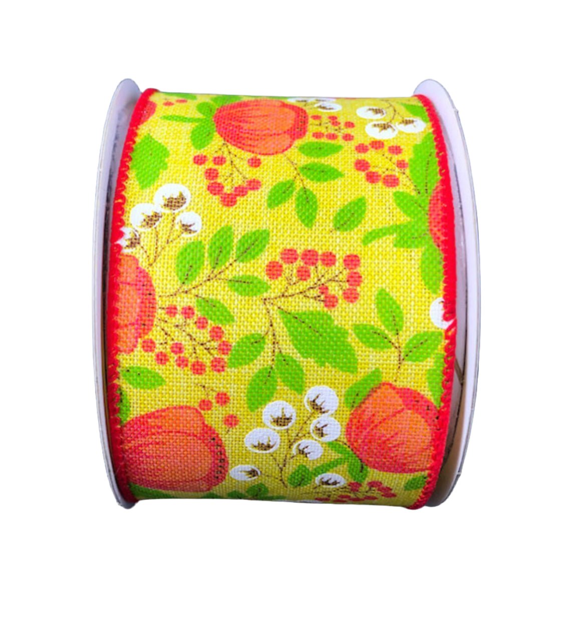 Floral brights wired ribbon, 2.5