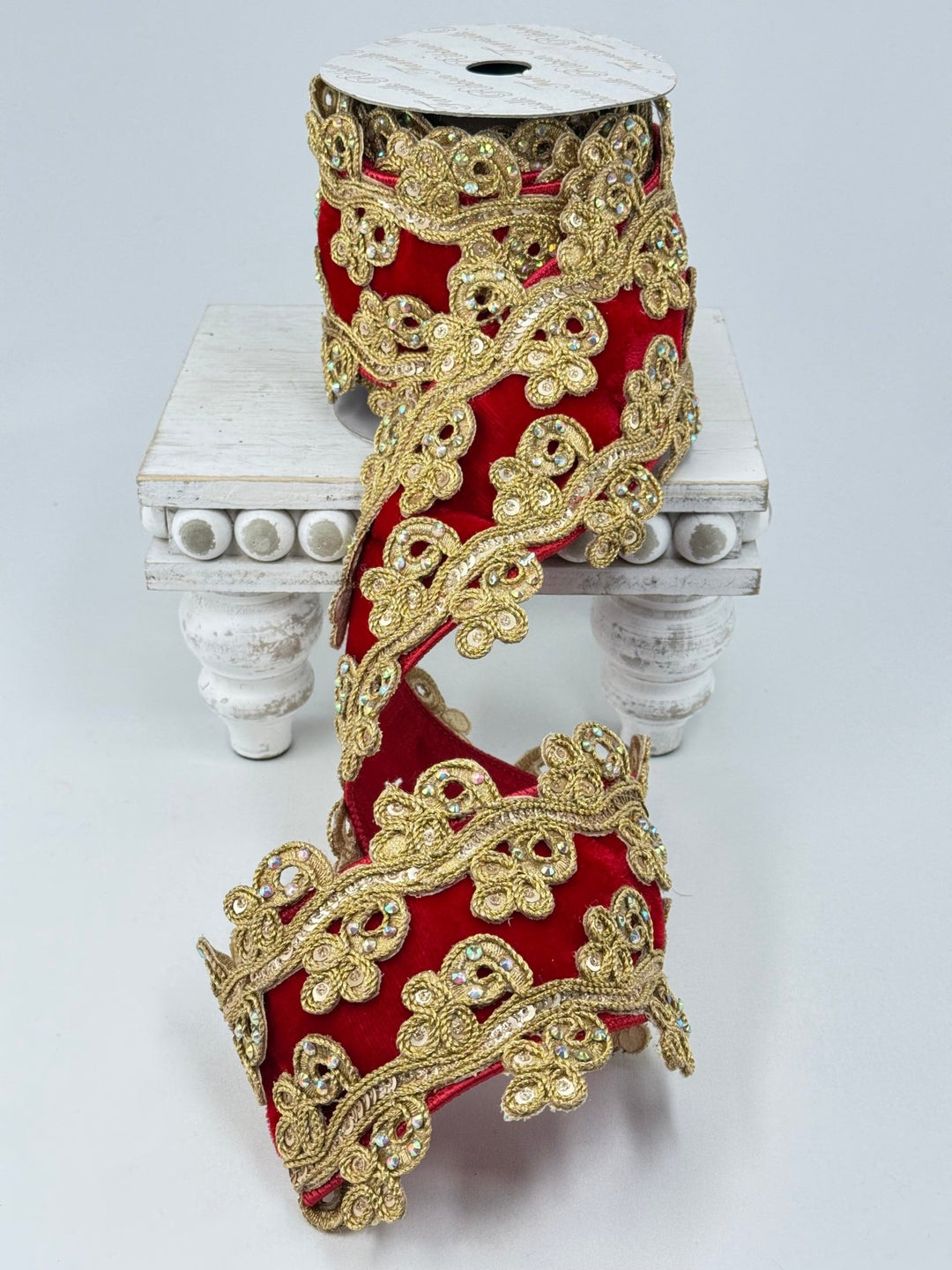 Formal Santa Farrisilk wired ribbon AS IS - 4” AS - IS - Greenery Marketwired ribbonRG905-02