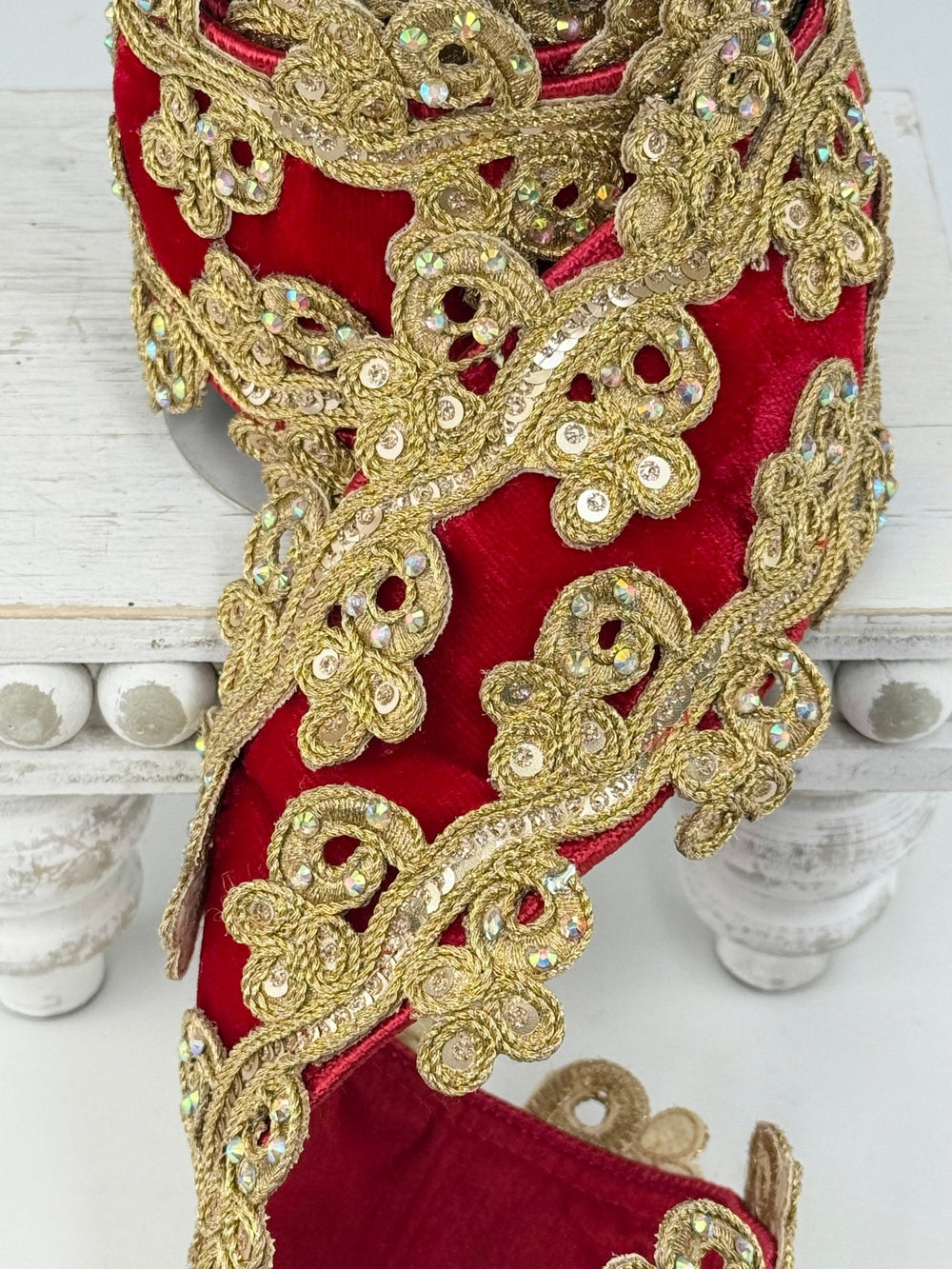 Formal Santa Farrisilk wired ribbon AS IS - 4” AS - IS - Greenery Marketwired ribbonRG905-02