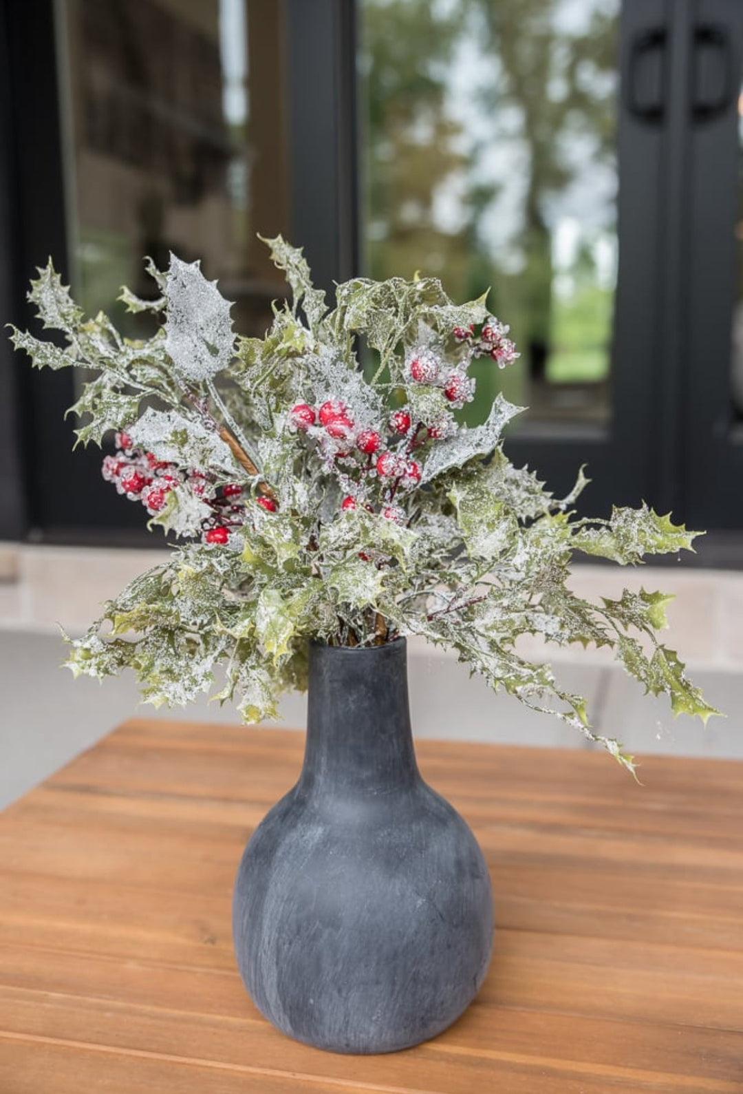 Frosted and iced Holly bush - Greenery MarketWinter and Christmas20117