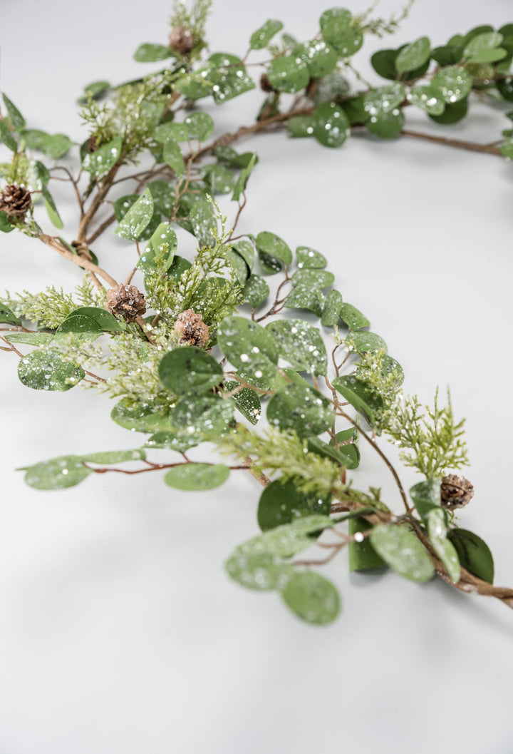 Frosted eucalyptus & cedar garland - Greenery MarketWreaths & GarlandsMTX61926