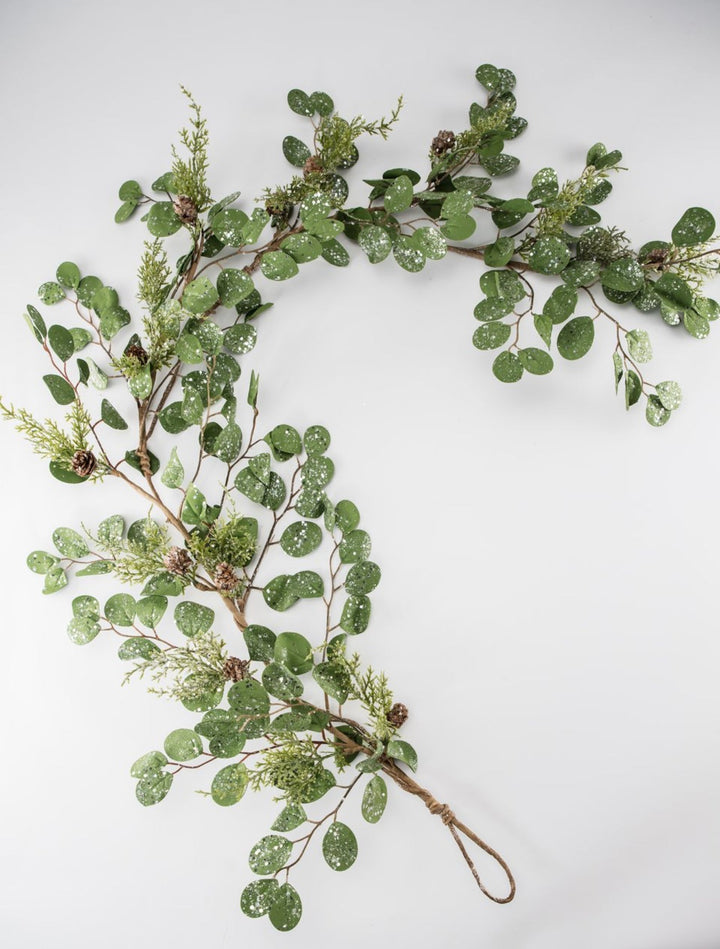 Frosted eucalyptus & cedar garland - Greenery MarketWreaths & GarlandsMTX61926