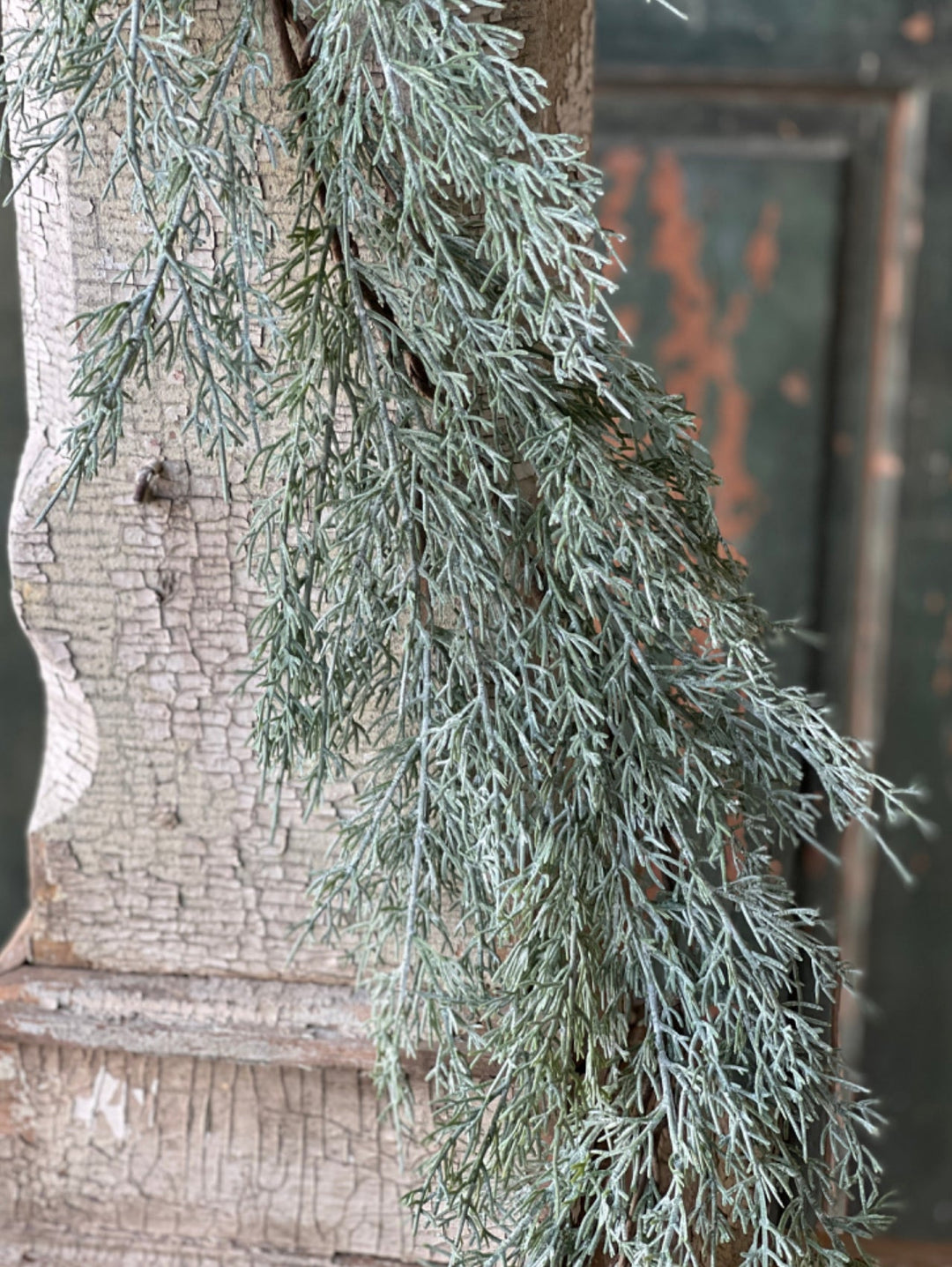 Frosted filigree juniper garland 6’ - Greenery MarketXM6103