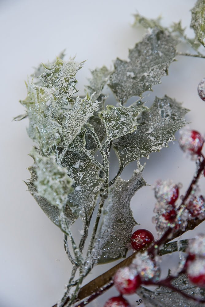 Frosted Holly spray - Greenery MarketWinter and Christmas20116