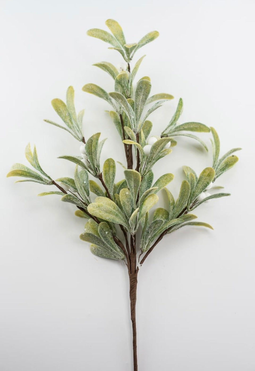 Frosted mistletoe bush 18” - Greenery MarketArtificial Flora62990