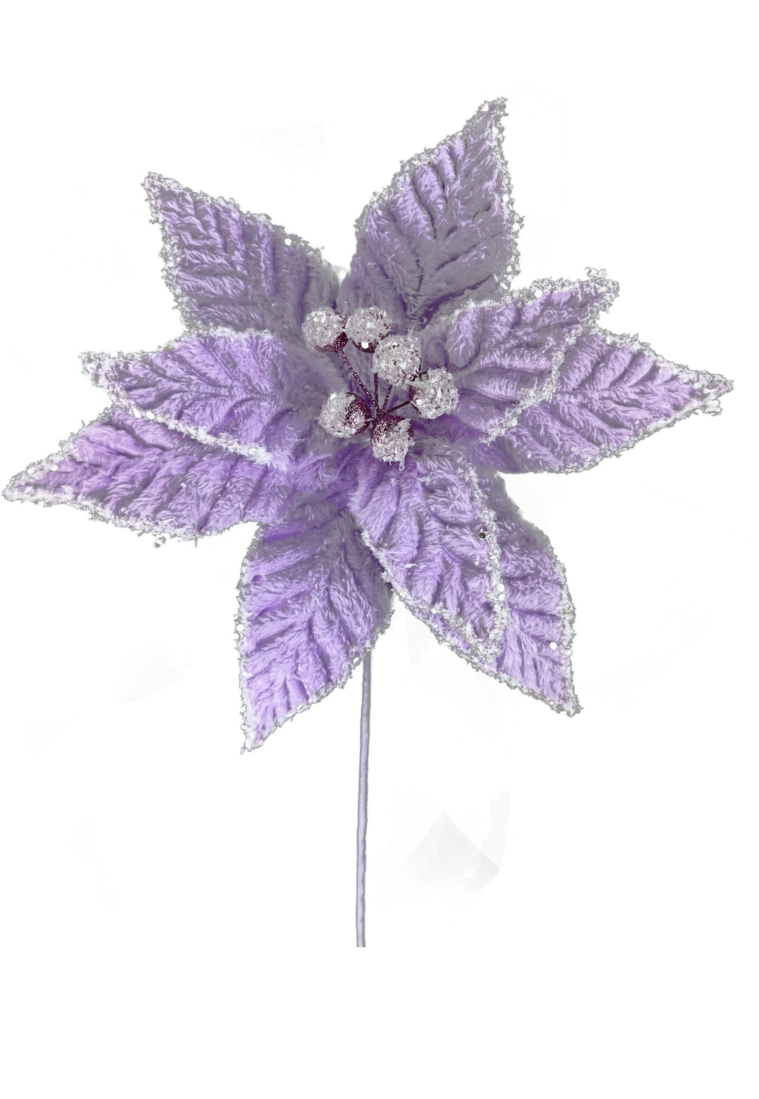 Frosty purple velvet poinsettia - Greenery Marketartificial flowers86030PU