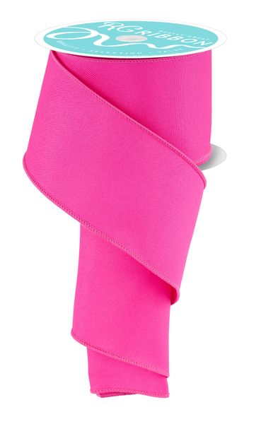Fuchsia Diagonal Weave Fabric Ribbon - 2.5" - Greenery MarketWired RibbonRGH130607