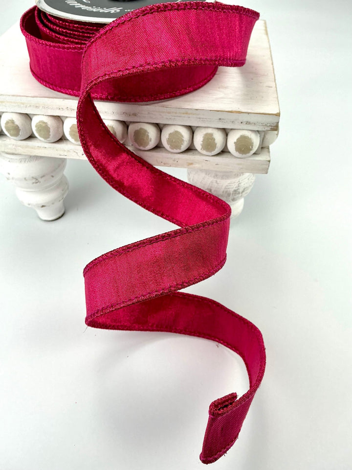 Fuchsia luster 1” farrisilk wired ribbon - Greenery MarketRibbons & TrimRG244 - 08