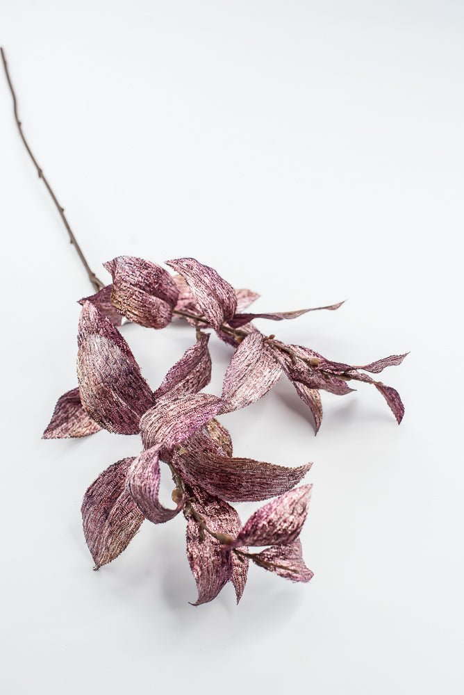 Fuchsia Plum Metallic Osmanthus Fragrans Leaf - 29" - Greenery MarketXFS366-FU