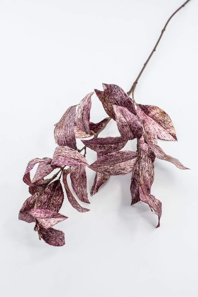 Fuchsia Plum Metallic Osmanthus Fragrans Leaf - 29" - Greenery MarketXFS366-FU