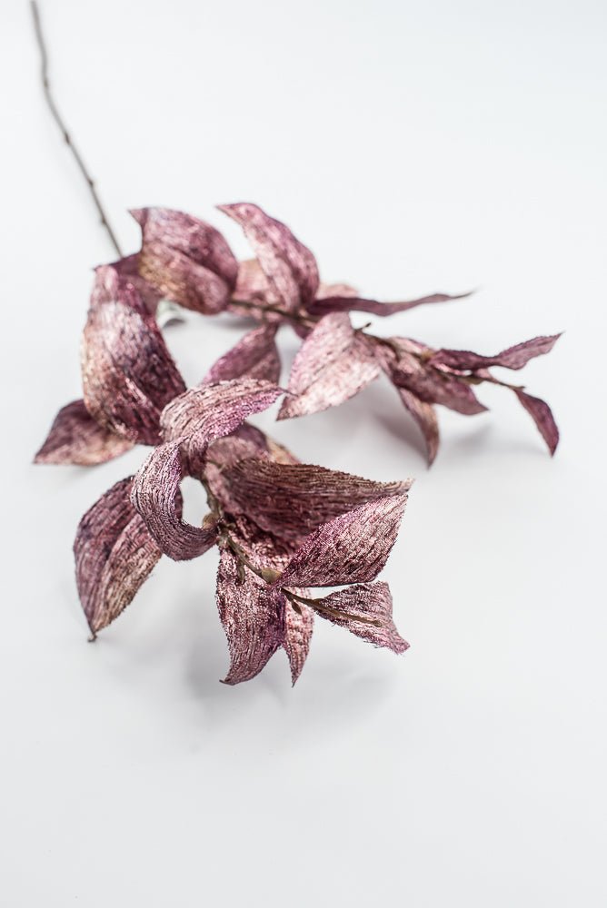 Fuchsia Plum Metallic Osmanthus Fragrans Leaf - 29" - Greenery MarketXFS366-FU