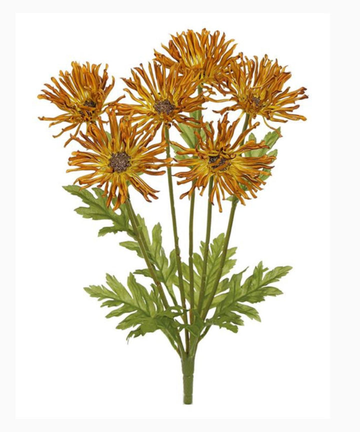 Garden mums bush - amber - Greenery MarketArtificial Flora6382 - AM