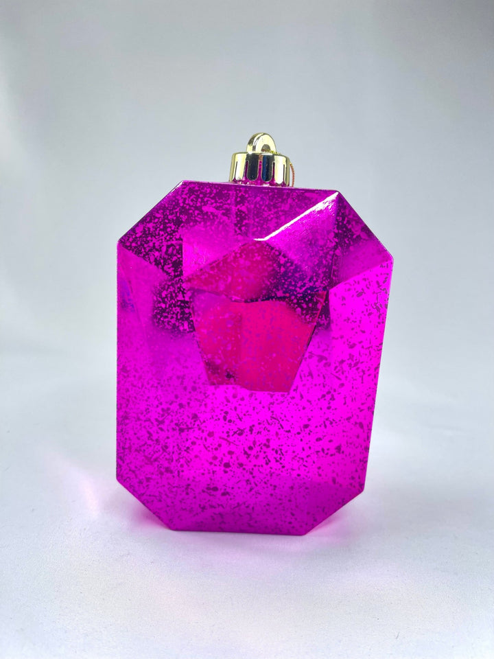 Gems ornament - antique mercury look - hot pink - Greenery MarketXJ551807